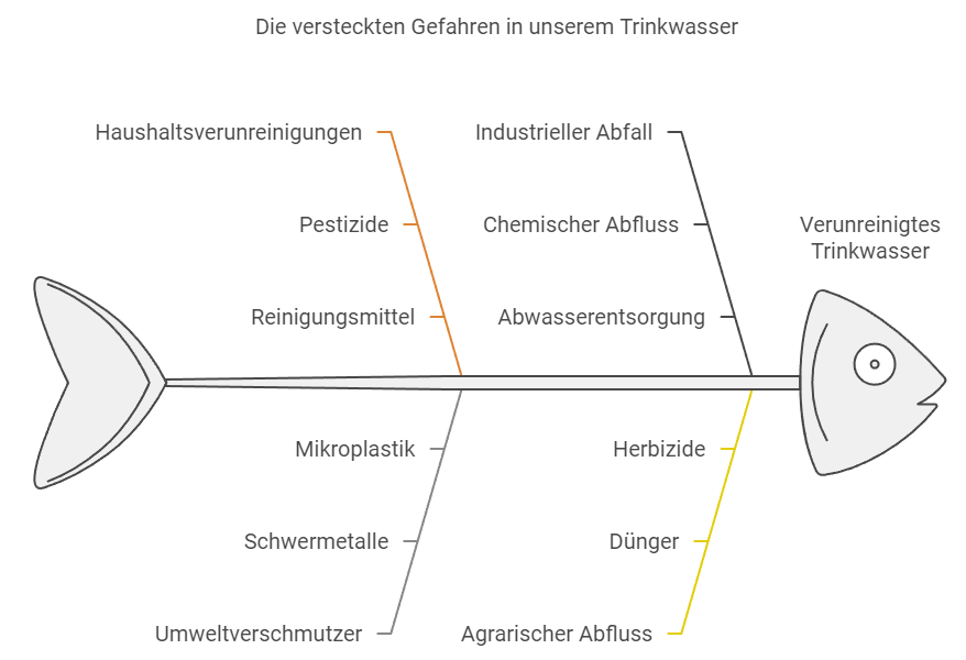 Diese Verunreinigungen stecken in unserem Wasser welches wir täglich Literweise zu uns nehmen. Erkenn die Gefahr